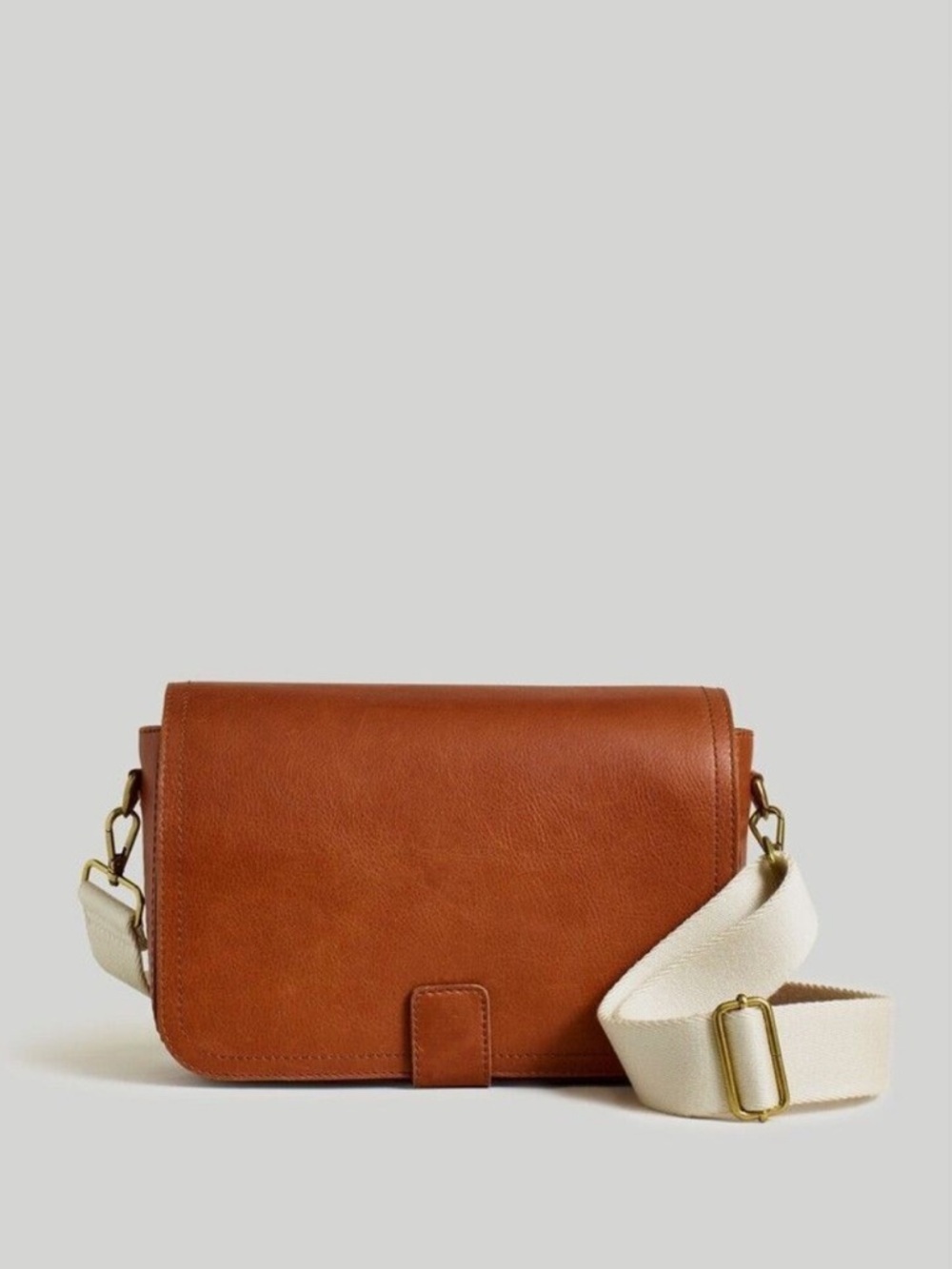 Madewell The Transport Flap Shoulder in Bag English Saddle - Picture 3 of 11